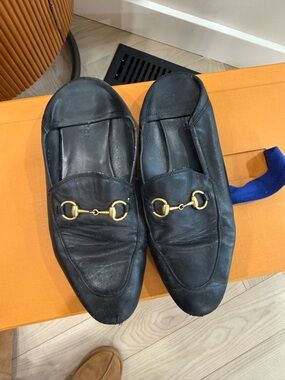 Gucci Black Leather Horsebit Loafers brixton size 37.5